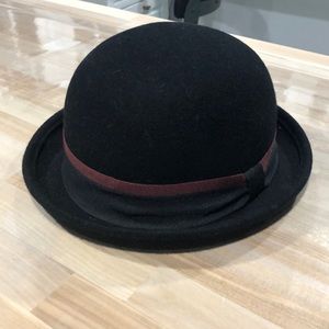 American Eagle Outfitters black wool bowler hat